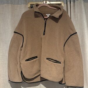 Crown & Ivy Brown Fleece Sweatshirt